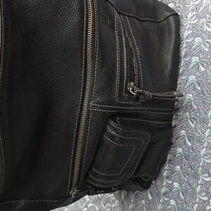 Tignanello Black Leather Crossbody Bag